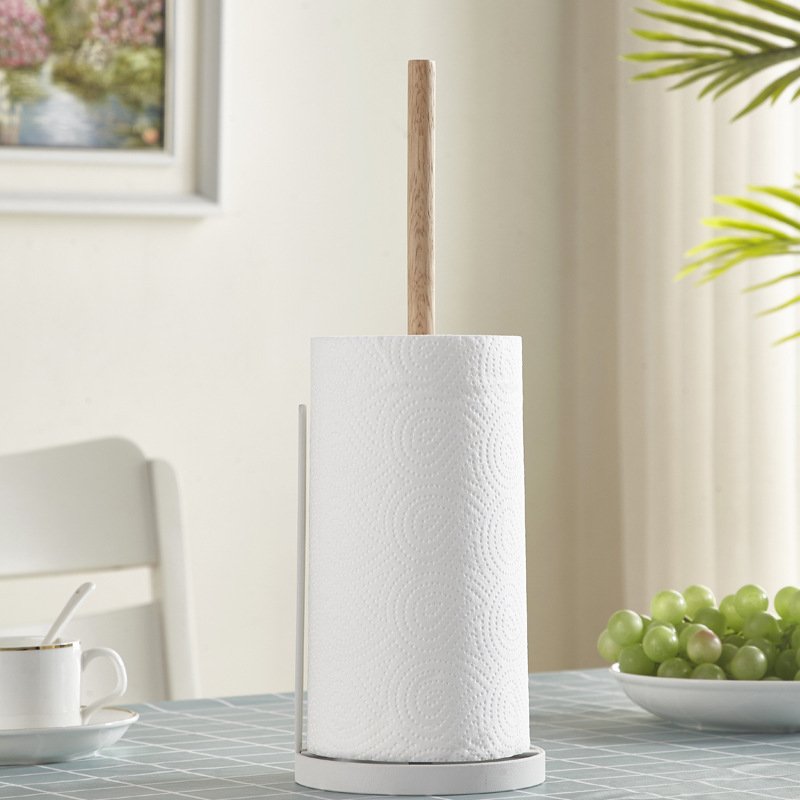 Metal tissue storage rack, which is used to hold roll paper, plastic wrap and garbage bags