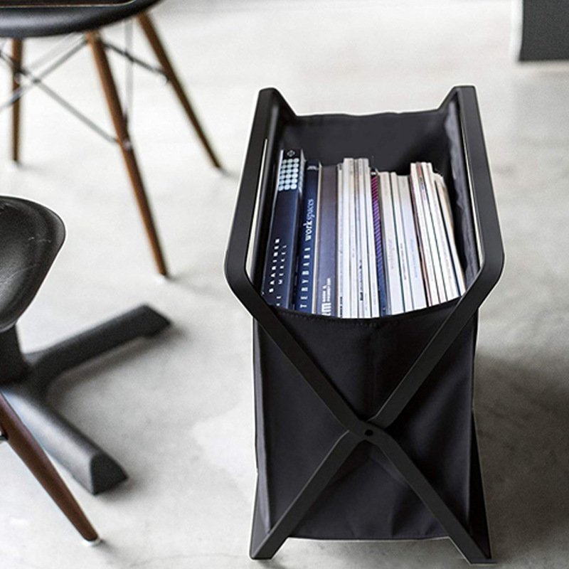 Japanese multi-purpose X-shaped foldable fabric storage basket, which can be used to store toys, clothes, books, bags, etc